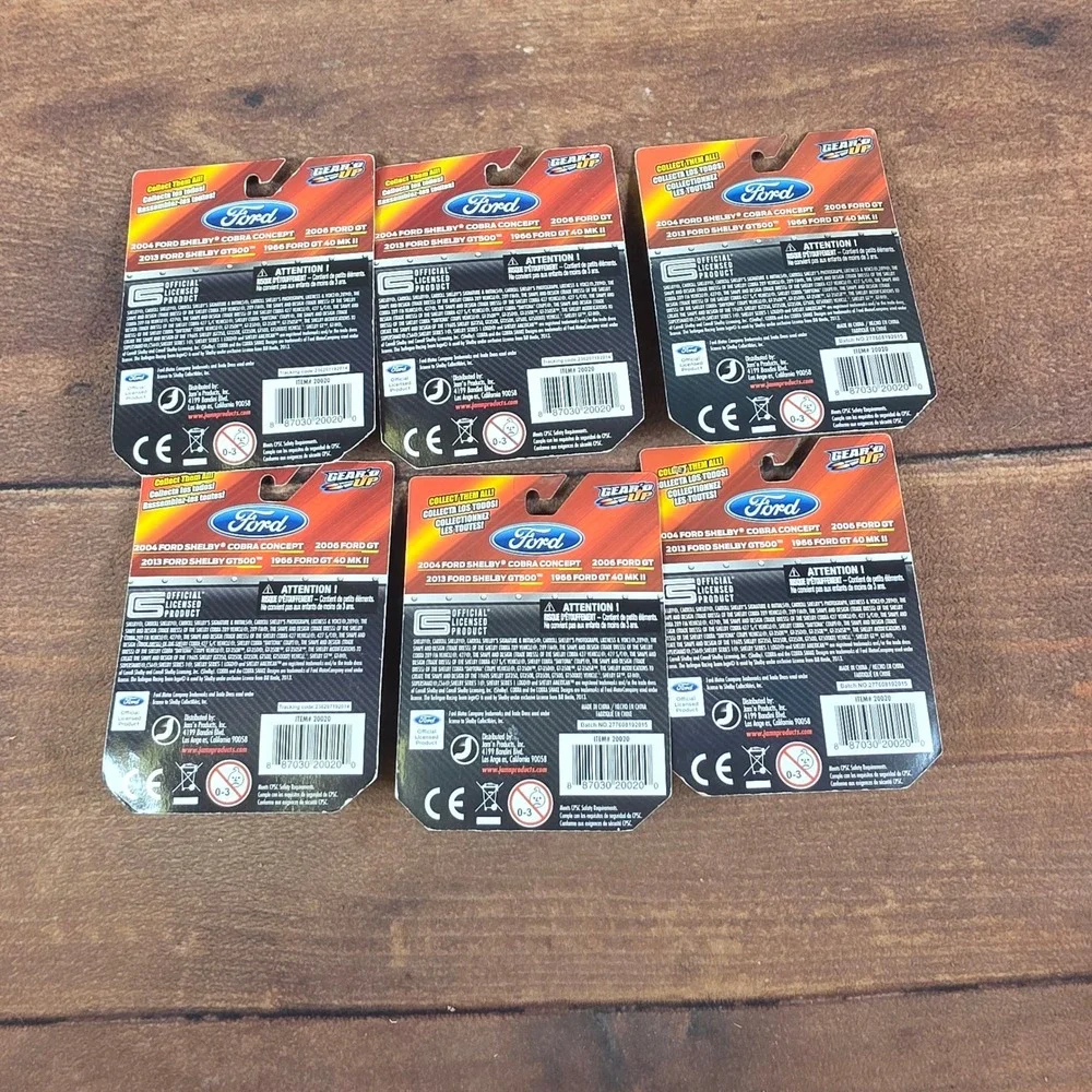 Gear'd Up Diecast Cars Kids 1:64 Multicolor Good Ford Shelby GT40 Lot of 6